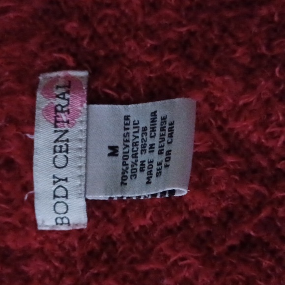 💙🌺Body Central Red Textured Knit Dress - Picture 3 of 10